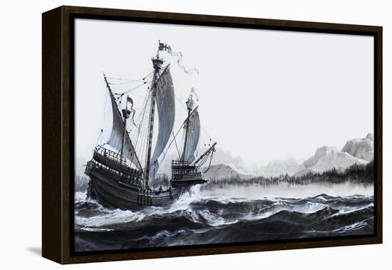 Cabot's Discovery of Newfoundland in 1497-Andrew Howat-Framed Premier Image Canvas