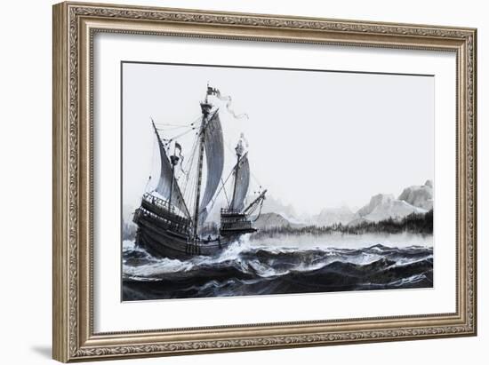 Cabot's Discovery of Newfoundland in 1497-Andrew Howat-Framed Giclee Print