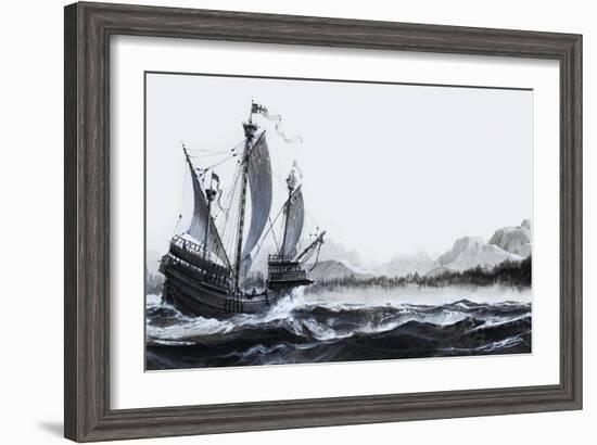 Cabot's Discovery of Newfoundland in 1497-Andrew Howat-Framed Giclee Print