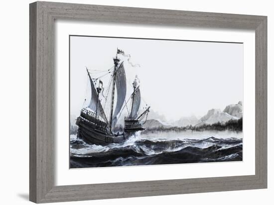 Cabot's Discovery of Newfoundland in 1497-Andrew Howat-Framed Giclee Print