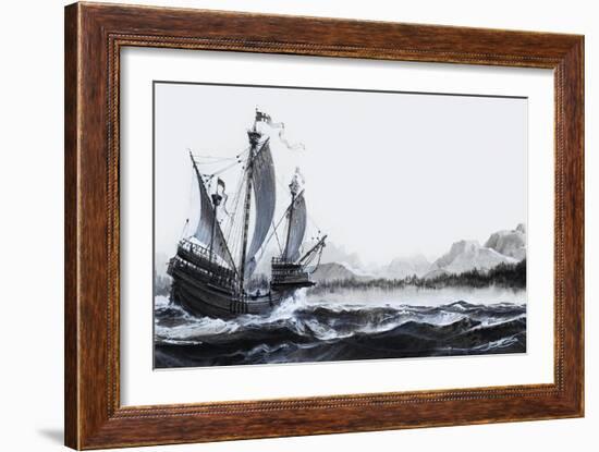 Cabot's Discovery of Newfoundland in 1497-Andrew Howat-Framed Giclee Print