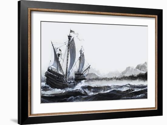 Cabot's Discovery of Newfoundland in 1497-Andrew Howat-Framed Giclee Print