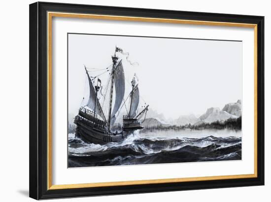 Cabot's Discovery of Newfoundland in 1497-Andrew Howat-Framed Giclee Print