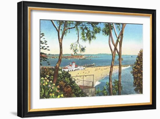 Cabrillo Beach, San Pedro, California-null-Framed Art Print