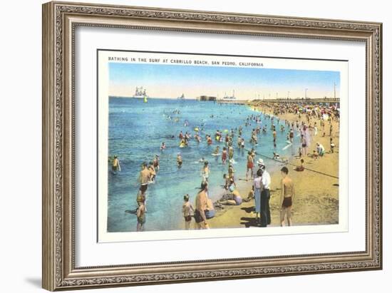 Cabrillo Beach, San Pedro, California-null-Framed Art Print