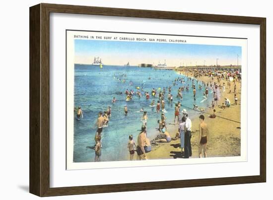 Cabrillo Beach, San Pedro, California-null-Framed Art Print