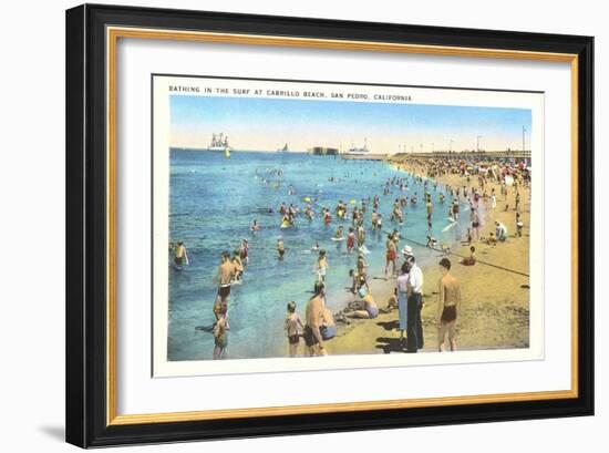 Cabrillo Beach, San Pedro, California-null-Framed Art Print