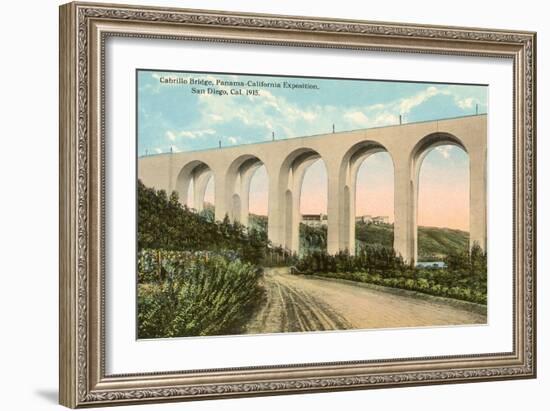 Cabrillo Bridge, Balboa Park, San Diego, California-null-Framed Art Print