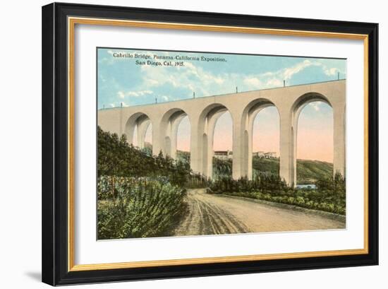 Cabrillo Bridge, Balboa Park, San Diego, California-null-Framed Art Print