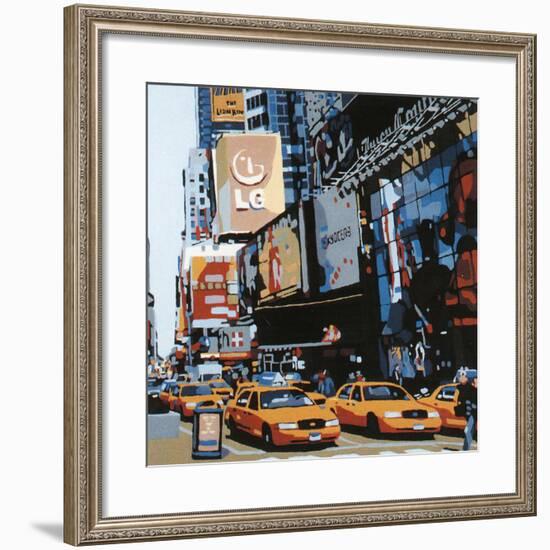 Cabs of New-York III-Giovanni Manzo-Framed Art Print