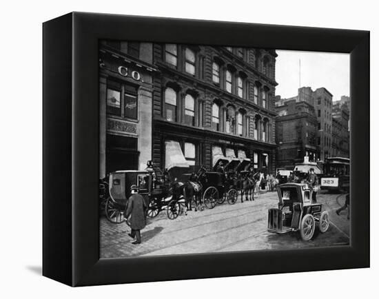 Cabs Outside of Tiffany and Co., New York City-null-Framed Stretched Canvas