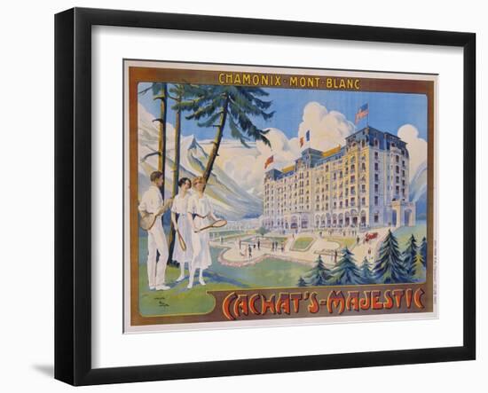 Cachat's-Majestic/Chamonix-Mont-Blanc Poster by Candido Aragonese De Faria-null-Framed Giclee Print