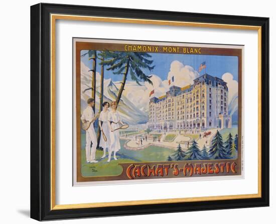 Cachat's-Majestic/Chamonix-Mont-Blanc Poster by Candido Aragonese De Faria-null-Framed Giclee Print