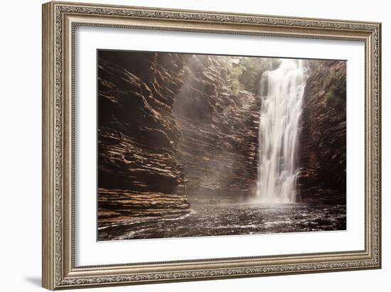 Cachoeira Buracao Waterfall in the Chapada Diamantina National Park-Alex Saberi-Framed Photographic Print