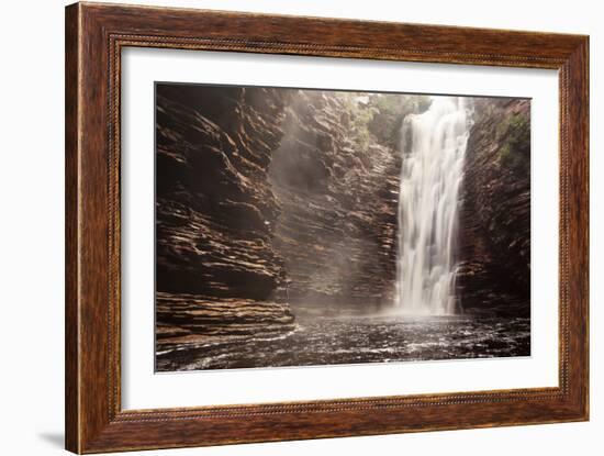 Cachoeira Buracao Waterfall in the Chapada Diamantina National Park-Alex Saberi-Framed Photographic Print