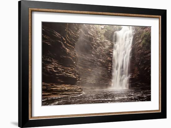 Cachoeira Buracao Waterfall in the Chapada Diamantina National Park-Alex Saberi-Framed Photographic Print