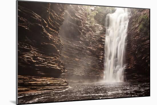 Cachoeira Buracao Waterfall in the Chapada Diamantina National Park-Alex Saberi-Mounted Photographic Print