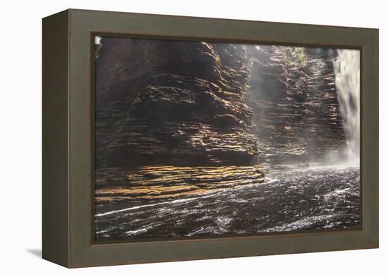 Cachoeira Buracao Waterfall in the Chapada Diamantina National Park-Alex Saberi-Framed Premier Image Canvas