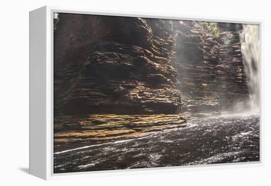 Cachoeira Buracao Waterfall in the Chapada Diamantina National Park-Alex Saberi-Framed Premier Image Canvas