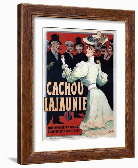 Cachou Lajaunie. Recommandé Aux Fumeurs Chauffeurs Cyclistes Etc, C. 1890-Francisco Tamagno-Framed Giclee Print