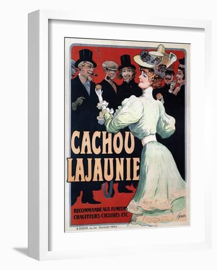 Cachou Lajaunie. Recommandé Aux Fumeurs Chauffeurs Cyclistes Etc, C. 1890-Francisco Tamagno-Framed Giclee Print