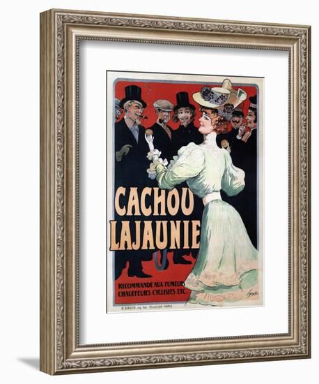 Cachou Lajaunie. Recommandé Aux Fumeurs Chauffeurs Cyclistes Etc, C. 1890-Francisco Tamagno-Framed Giclee Print