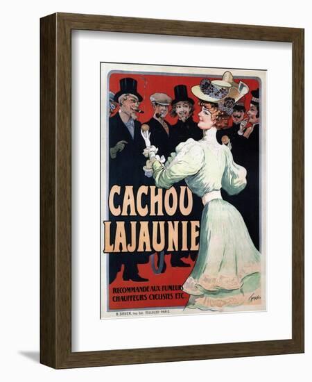 Cachou Lajaunie. Recommandé Aux Fumeurs Chauffeurs Cyclistes Etc, C. 1890-Francisco Tamagno-Framed Giclee Print