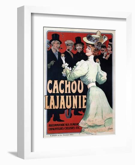 Cachou Lajaunie. Recommandé Aux Fumeurs Chauffeurs Cyclistes Etc, C. 1890-Francisco Tamagno-Framed Giclee Print