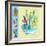 Cacti Garden III no Birds and Butterflies-Farida Zaman-Framed Art Print