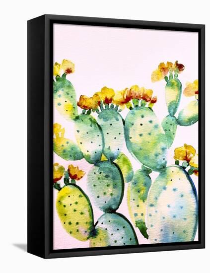 Cactus 1-Boho Hue Studio-Framed Stretched Canvas