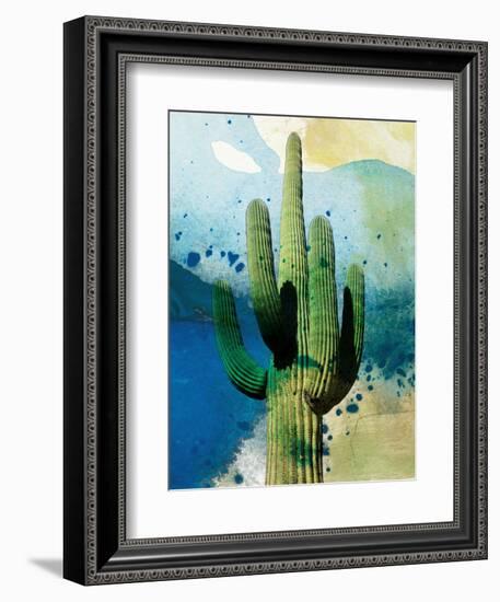 Cactus Abstract-Sisa Jasper-Framed Premium Giclee Print