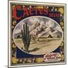 Cactus Brand - Phoenix, Arizona - Citrus Crate Label-Lantern Press-Mounted Art Print