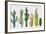 Cactus Collection in Vector Illustration-Roberto Chicano-Framed Giclee Print