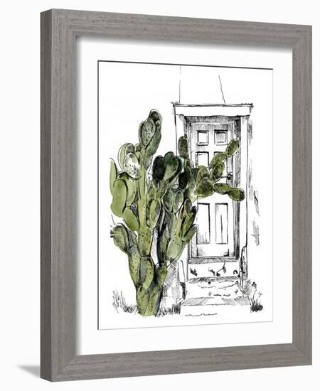 Cactus Door III-Jennifer Parker-Framed Art Print