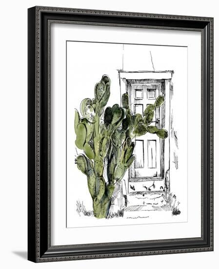 Cactus Door III-Jennifer Parker-Framed Art Print