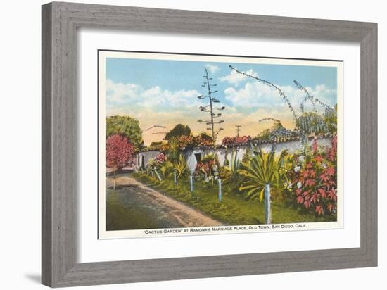 Cactus Garden, Old Town, San Diego, California-null-Framed Art Print