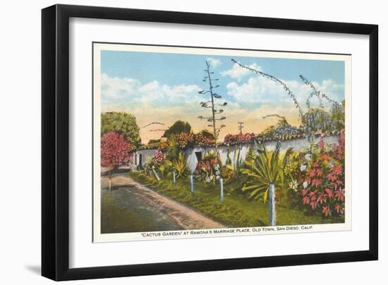 Cactus Garden, Old Town, San Diego, California-null-Framed Art Print