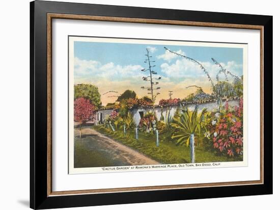 Cactus Garden, Old Town, San Diego, California-null-Framed Art Print