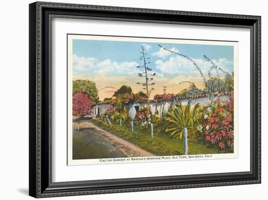 Cactus Garden, Old Town, San Diego, California-null-Framed Art Print