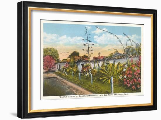 Cactus Garden, Old Town, San Diego, California-null-Framed Art Print