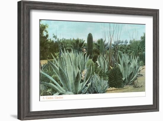 Cactus Garden with Agave-null-Framed Art Print