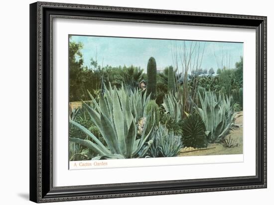 Cactus Garden with Agave-null-Framed Art Print