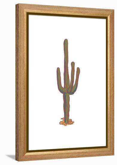 Cactus - Icon-Lantern Press-Framed Stretched Canvas
