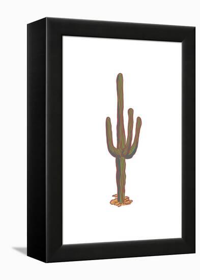 Cactus - Icon-Lantern Press-Framed Stretched Canvas