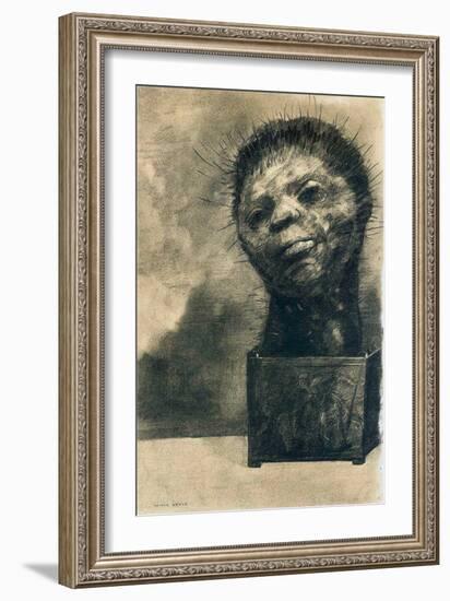 Cactus Man, 1882 (Charcoal on Paper)-Odilon Redon-Framed Giclee Print