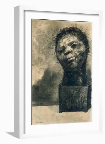 Cactus Man, 1882 (Charcoal on Paper)-Odilon Redon-Framed Giclee Print