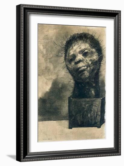 Cactus Man, 1882 (Charcoal on Paper)-Odilon Redon-Framed Giclee Print