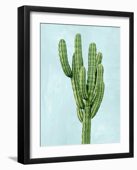 Cactus on Blue I-Mia Jensen-Framed Art Print