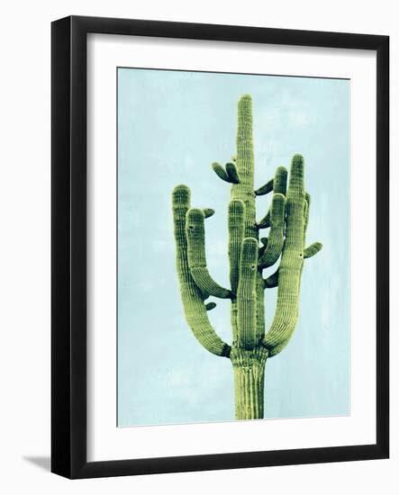 Cactus on Blue II-Mia Jensen-Framed Art Print