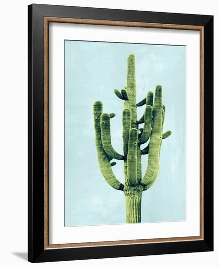 Cactus on Blue II-Mia Jensen-Framed Art Print